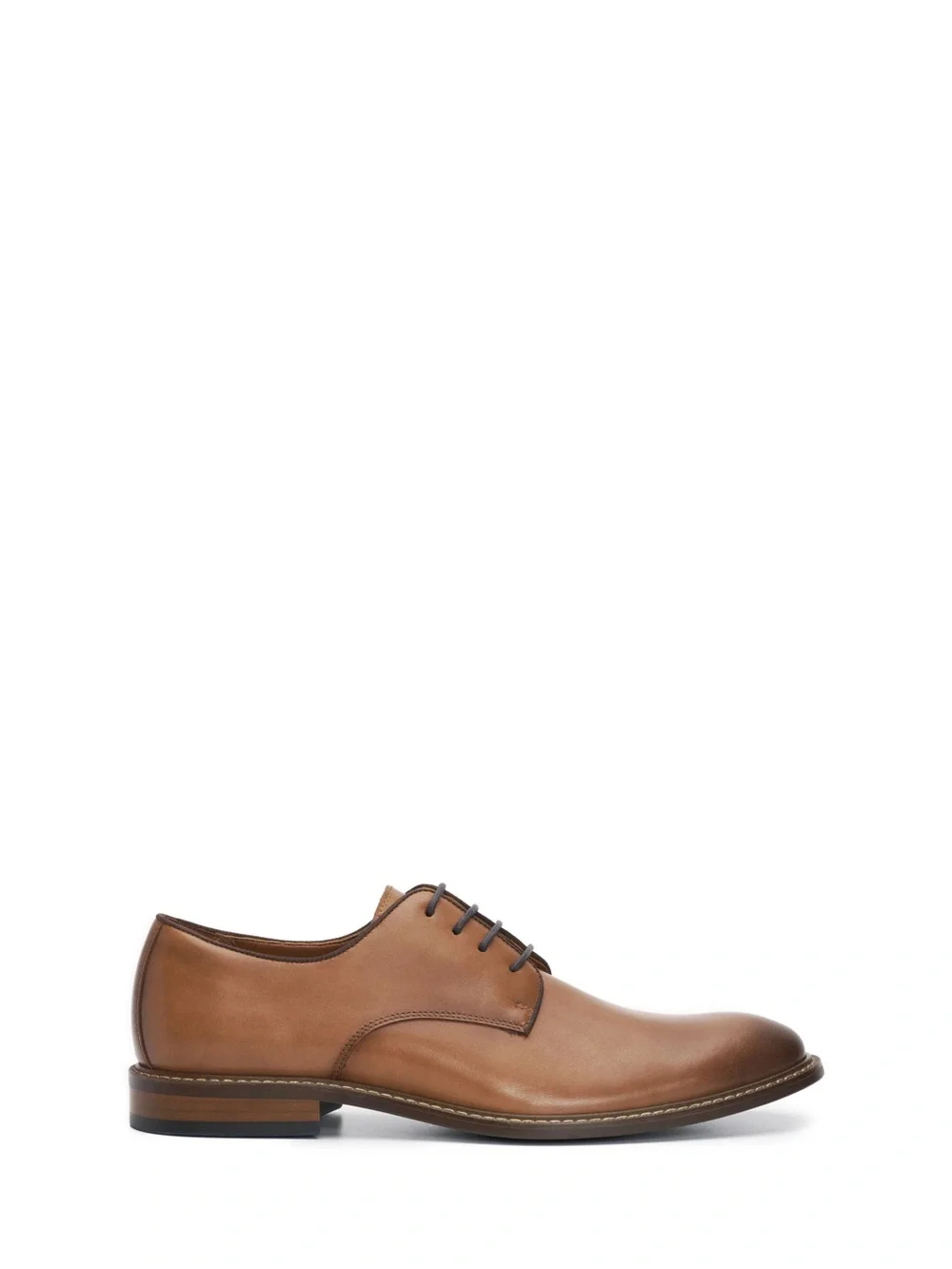 Men's Tan Leather Derby Shoes - Sleek Dress Oxfords size 10